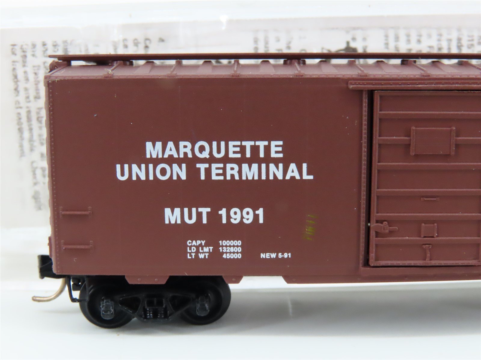 N Kadee Micro-Trains MTL Special Run MUT Marquette Union Terminal Boxcar 1991