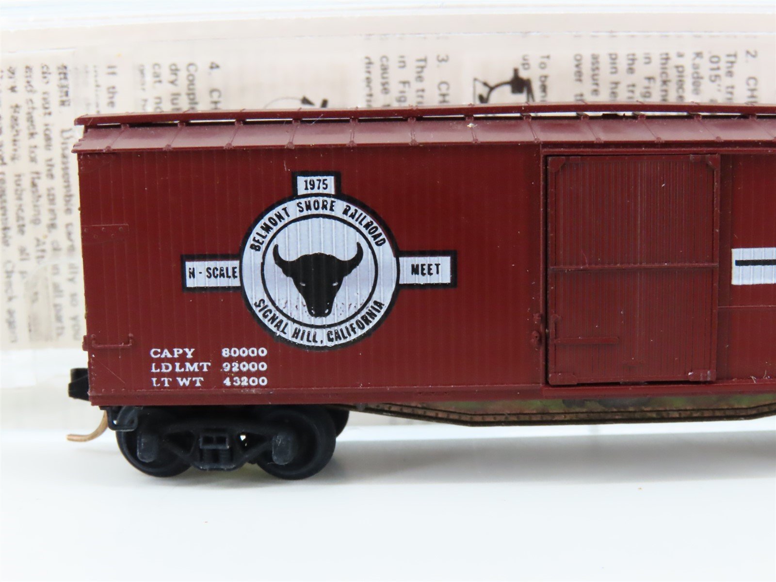 N Kadee Micro-Trains MTL Special Run NTRAK 1975 BSR Belmont Shore Rail Boxcar