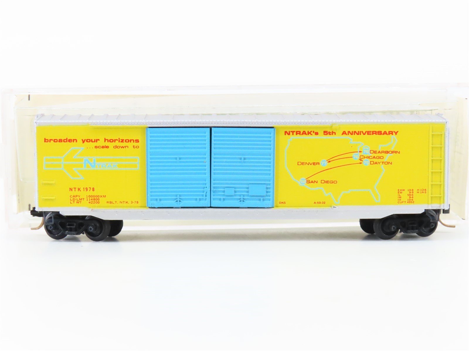 N Kadee Micro-Trains MTL Special Run NTRAK 5th Anniversary Boxcar NTK 1978