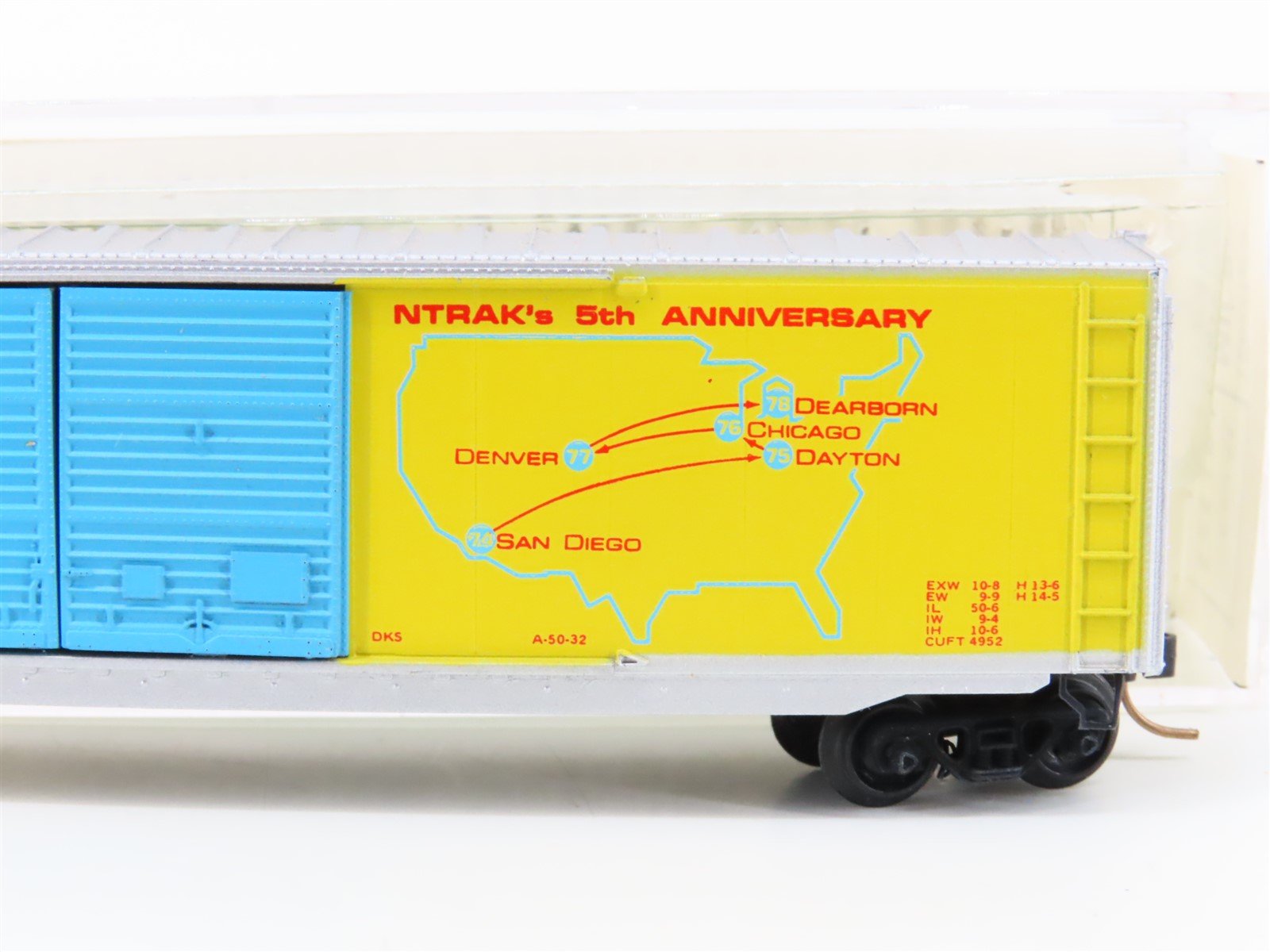 N Kadee Micro-Trains MTL Special Run NTRAK 5th Anniversary Boxcar NTK 1978