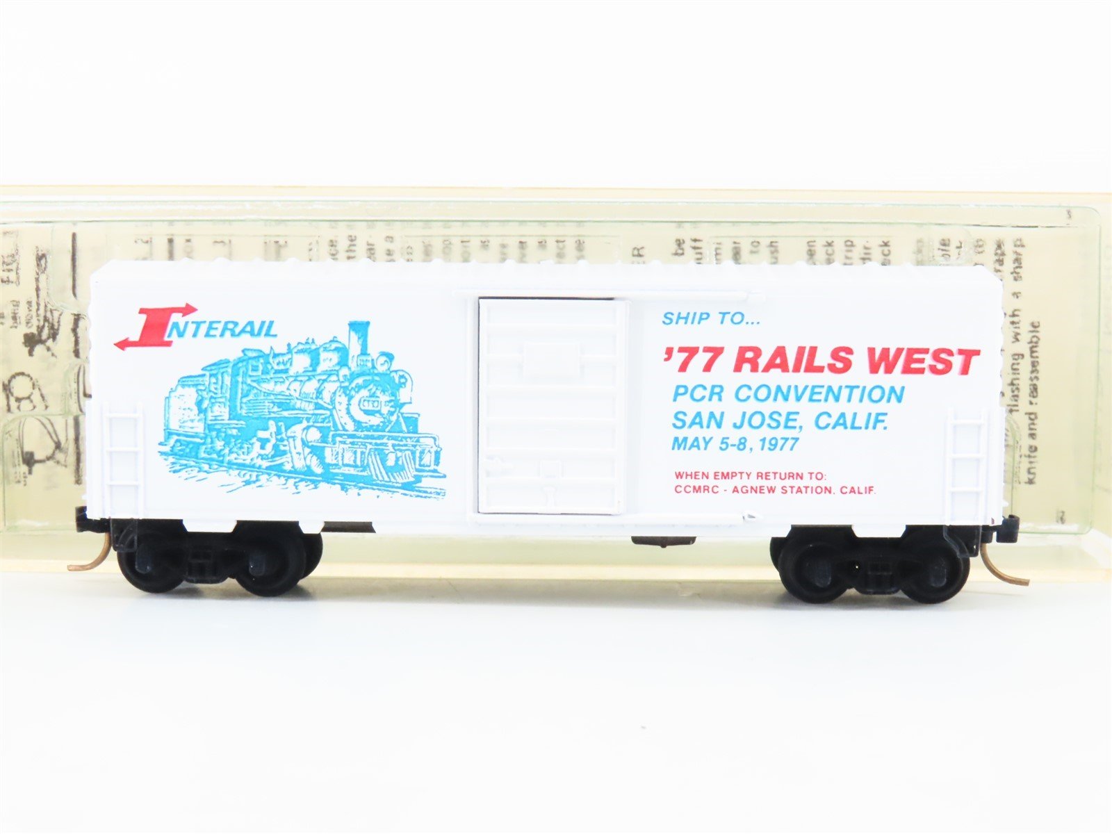 N Scale Kadee Micro-Trains MTL Special Run PCR '77 Rails West San Jose Box Car