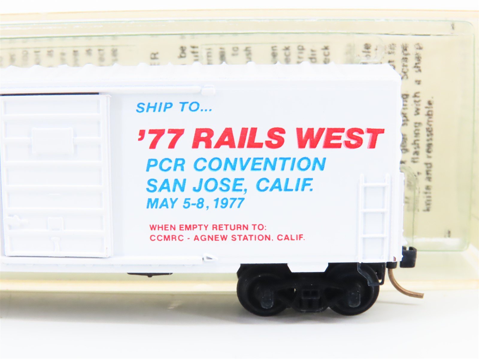 N Scale Kadee Micro-Trains MTL Special Run PCR '77 Rails West San Jose Box Car