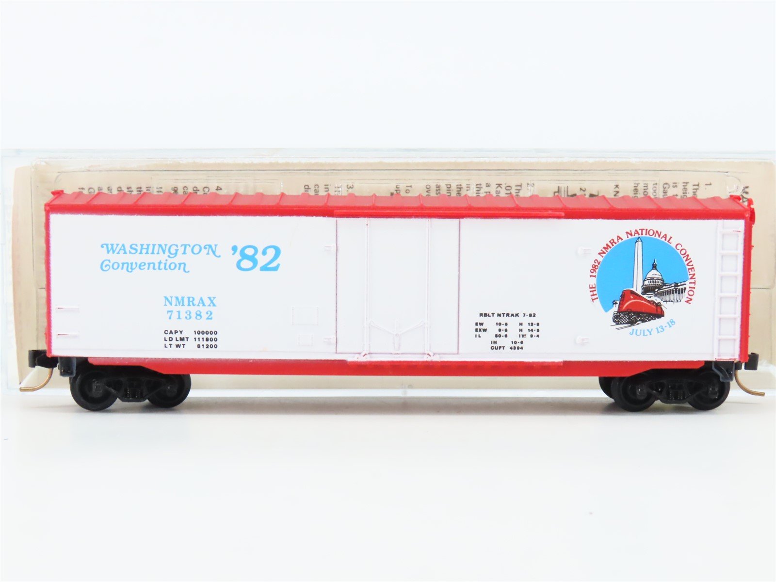N Kadee Micro-Trains MTL Special Run NMRA NMRAX Washington 1982 Box Car 71382