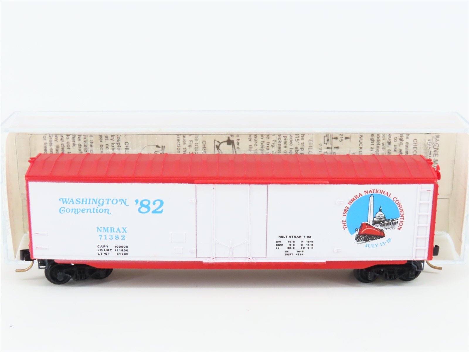 N Kadee Micro-Trains MTL Special Run NMRA NMRAX Washington 1982 Box Car 71382