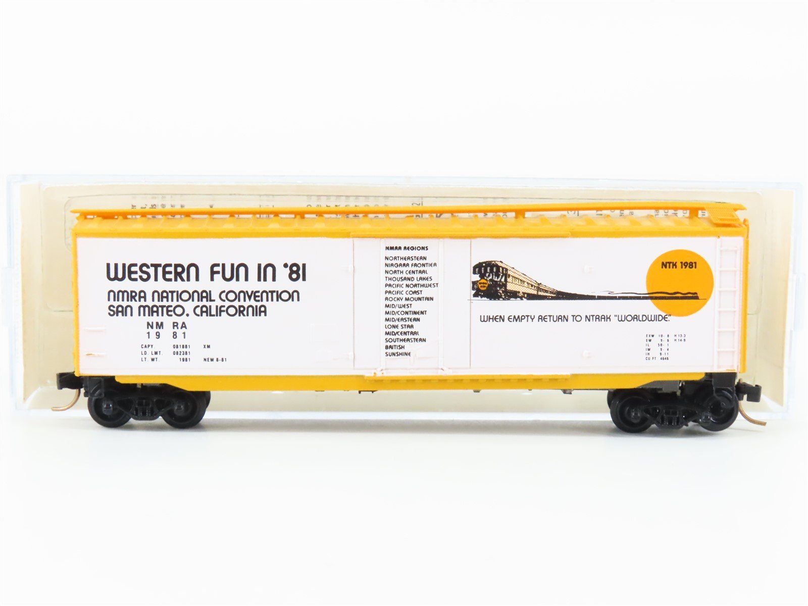 N Kadee Micro-Trains MTL Special Run NTK NMRA Western Fun in '81 San Mateo 1981