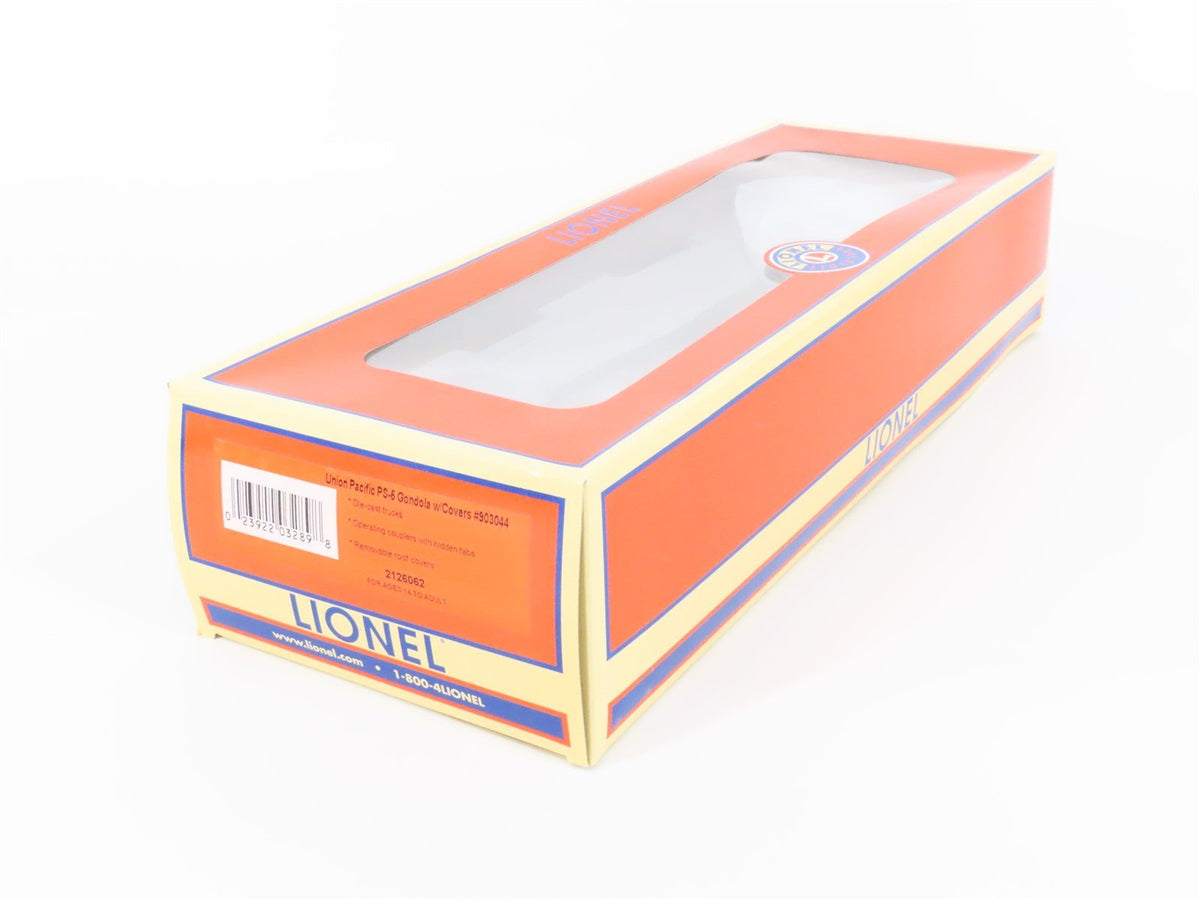 O Gauge 3-Rail Lionel 2126062 UP Union Pacific Gondola w/ Covers #903044