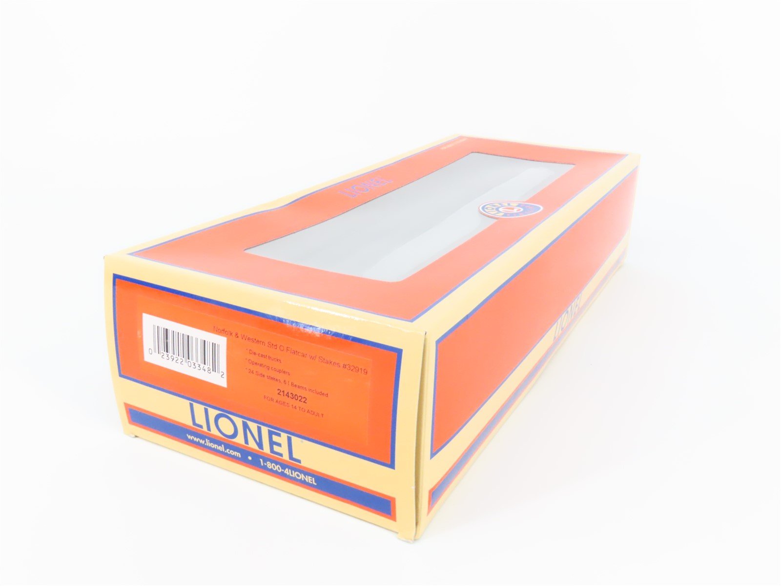 O Gauge 3-Rail Lionel 2143022 N&W Norfolk & Western Flat Car w/ Stakes #32919