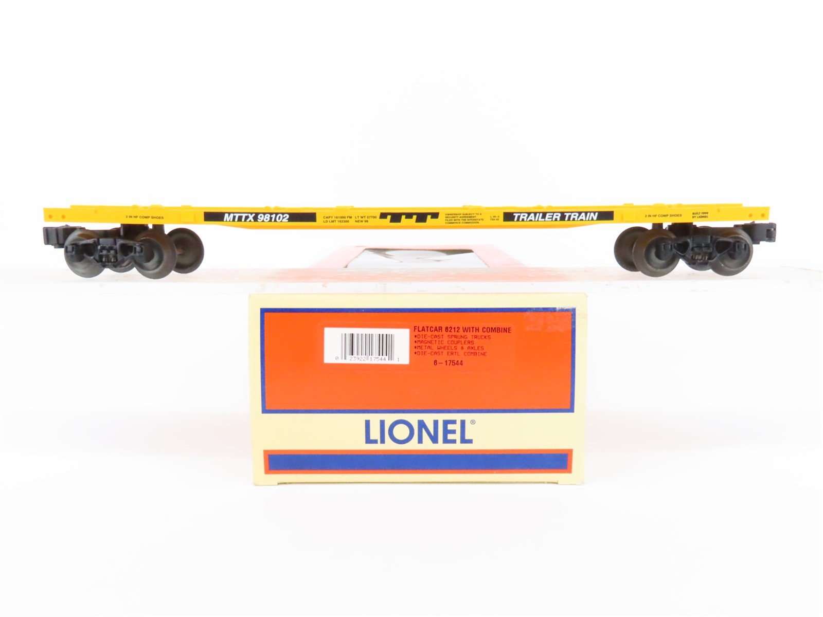 O Gauge 3-Rail Lionel 6-17544 MTTX Trailer Train Flat Car 98102 w/ Ertl Combine