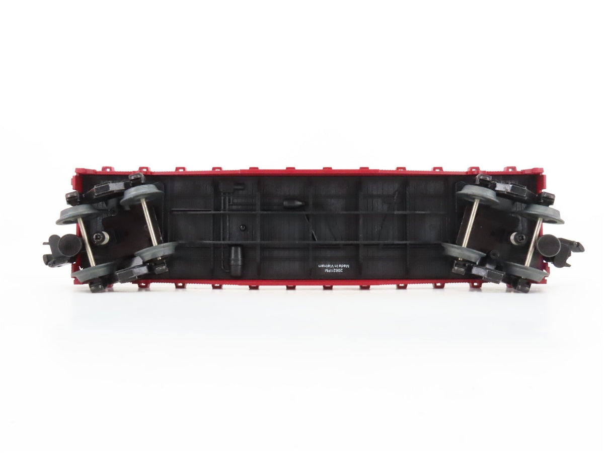 O Gauge 3-Rail Lionel 2143012 ATSF Santa Fe Flat Car w/ Stakes &amp; I Beams #90411