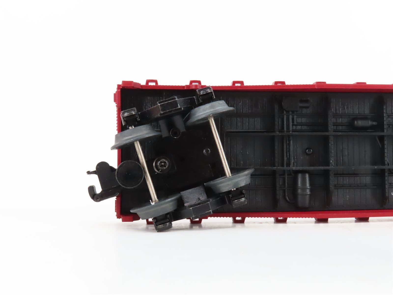 O Gauge 3-Rail Lionel 2143012 ATSF Santa Fe Flat Car w/ Stakes & I Beams #90411