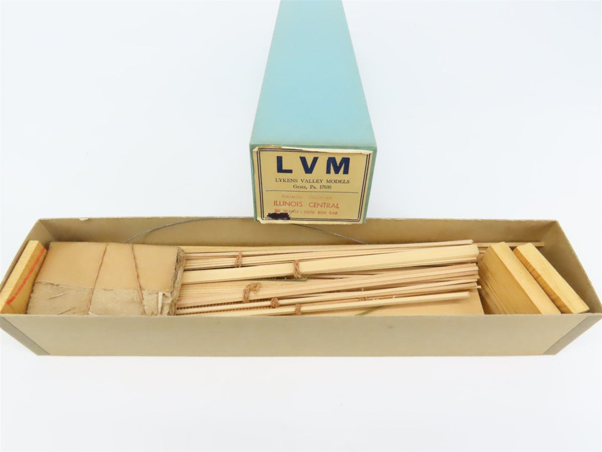 O Scale Lykens Valley LVM Craftsman Kit Undecorated IC 50&#39; Waffle-Side Box Car