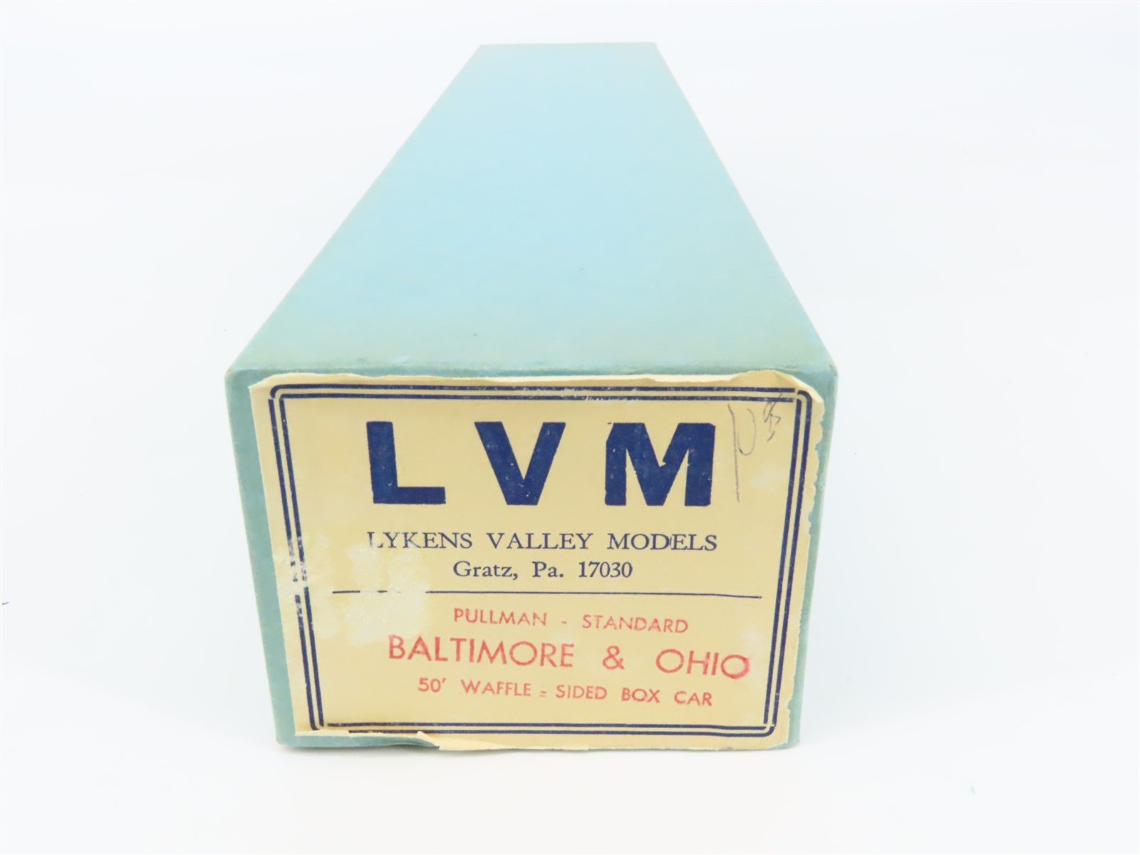 O Scale Lykens Valley LVM Craftsman Kit Undecorated B&O 50' Waffle-Side Box Car