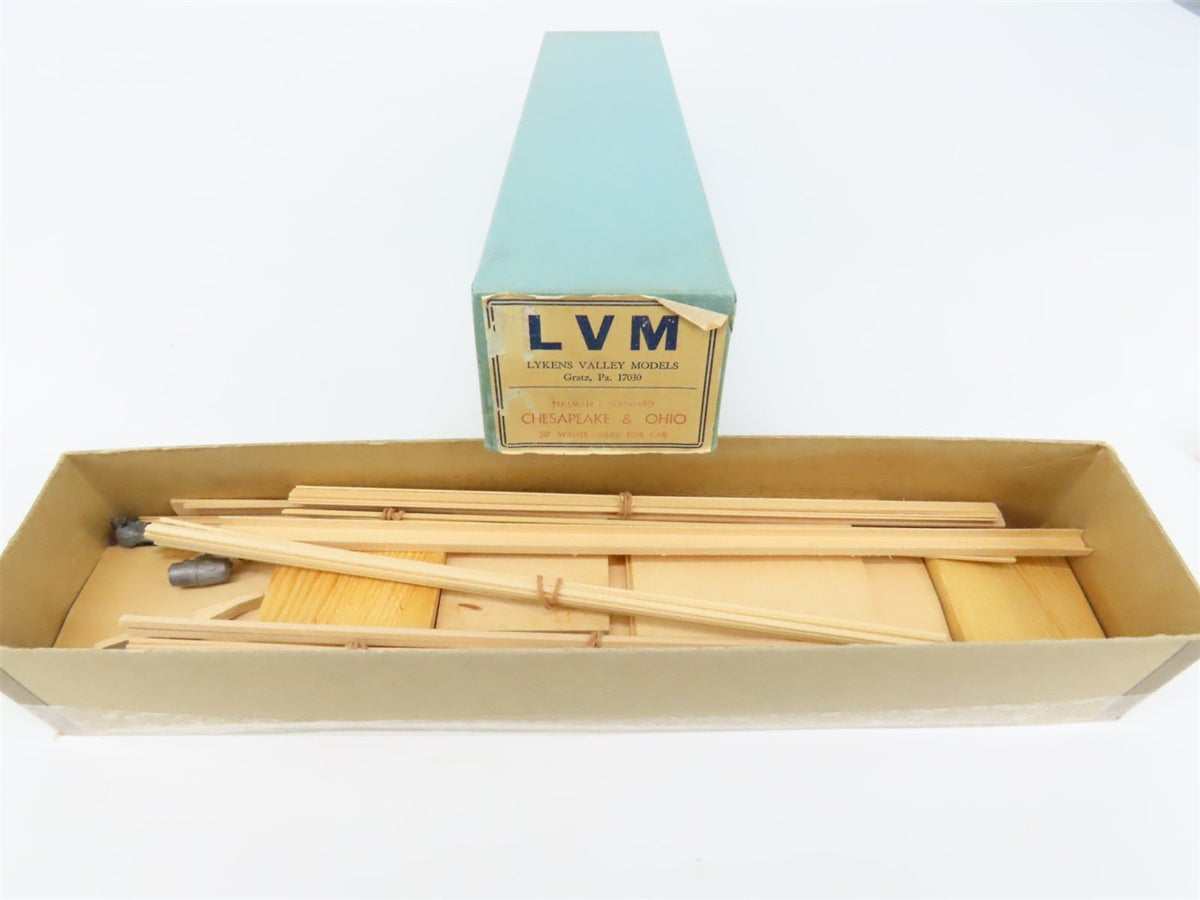 O Scale Lykens Valley LVM Craftsman Kit Undecorated C&amp;O 50&#39; Waffle-Side Box Car