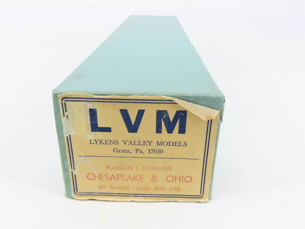 O Scale Lykens Valley LVM Craftsman Kit Undecorated C&amp;O 50&#39; Waffle-Side Box Car