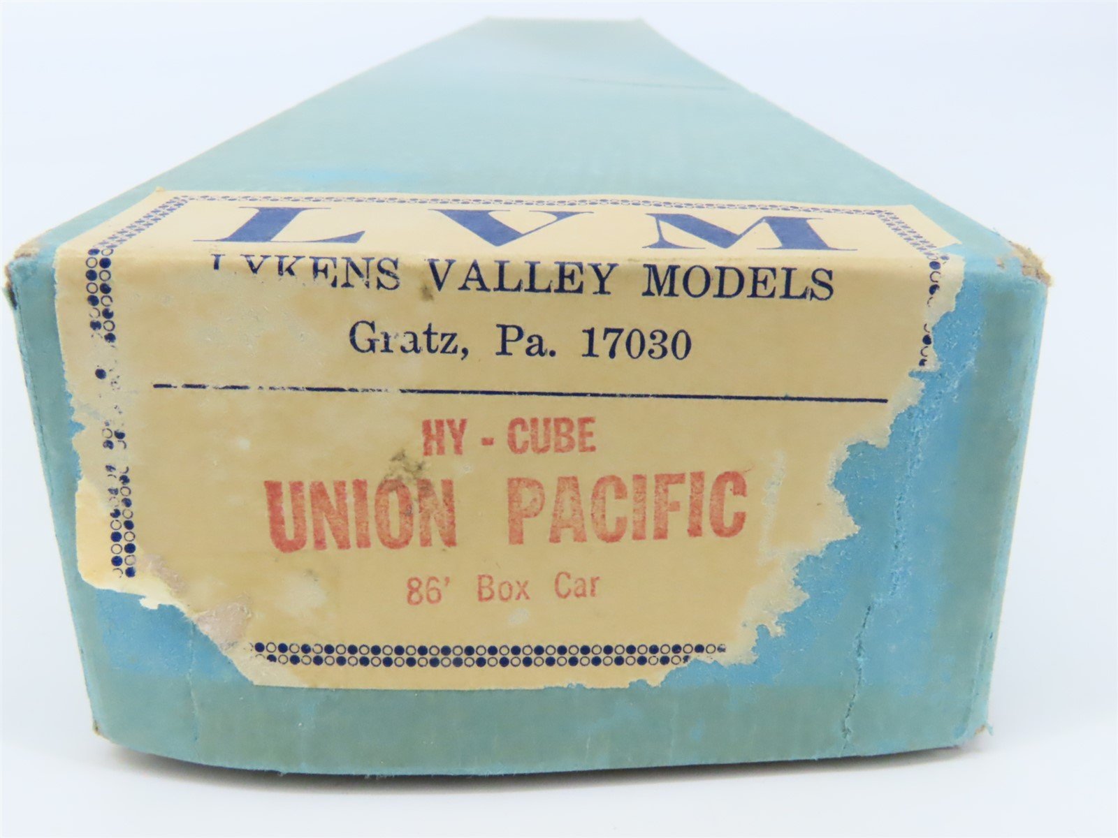 O Scale Lykens Valley LVM Craftsman Kit Undecorated UP 86' Hi-Cube Box Car