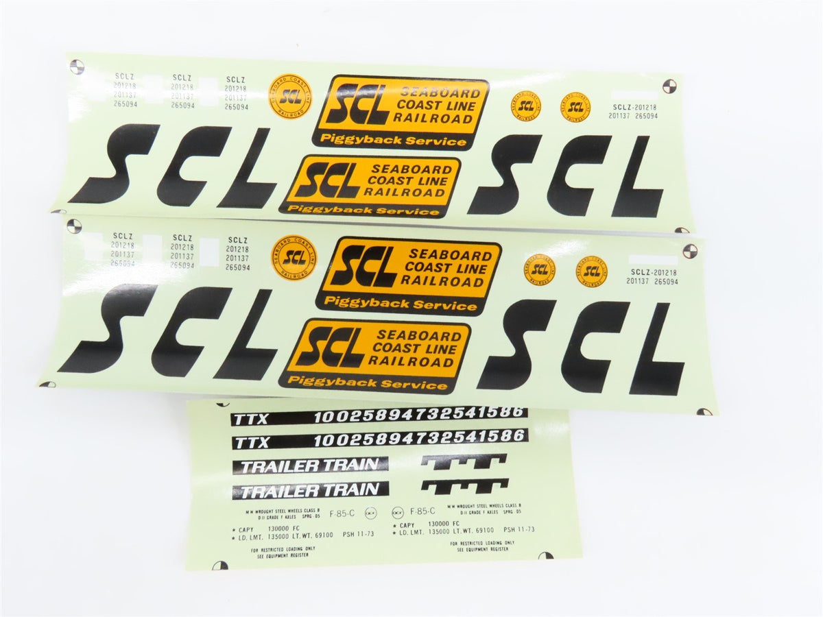 O Scale Quality Craft Kit Undecorated TTX 85&#39; Piggyback Flat Car w/ SCL Trailers