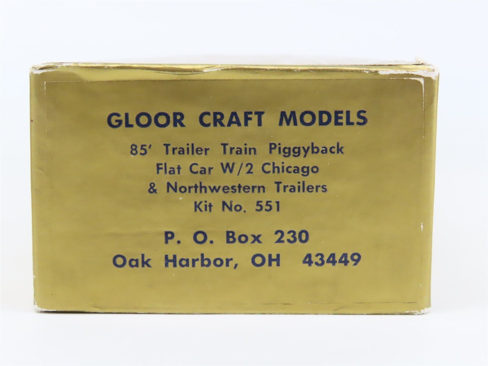 O Scale Gloor Craft Kit 551 Undecorated TTX 85' Flat Car w/ 2 CNW Trailers