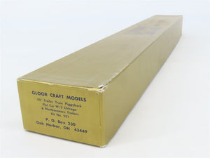 O Scale Gloor Craft Kit 551 Undecorated TTX 85' Flat Car w/ 2 CNW Trailers
