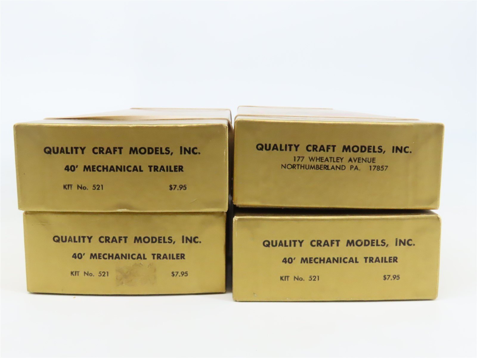 LOT of 4 O Scale Quality Craft Kit 521 Undecorated Weiss Markets 40' Trailer