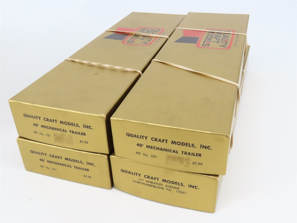 LOT of 4 O Scale Quality Craft Kit 521 Undecorated Weiss Markets 40&#39; Trailer