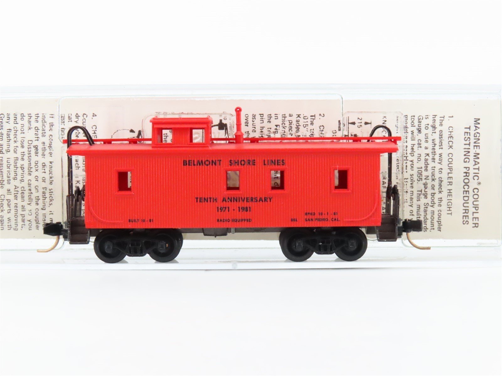 N Kadee Micro Trains MTL BSL 10th Anniversary Caboose SIGNED by William Doovas