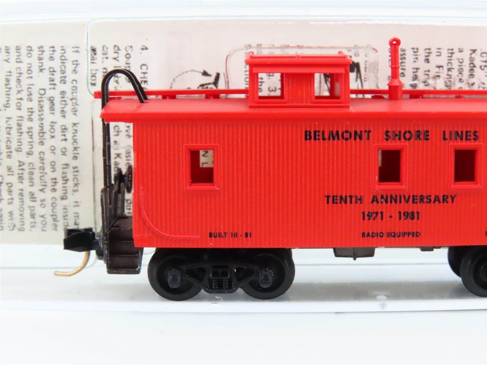 N Kadee Micro Trains MTL BSL 10th Anniversary Caboose SIGNED by William Doovas