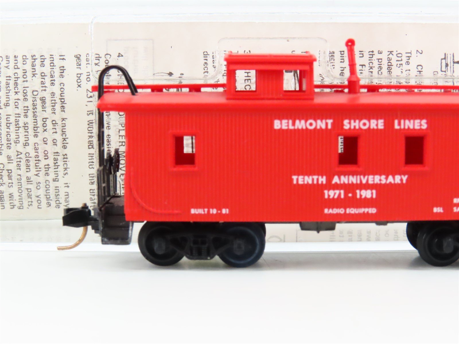 N Scale Kadee Micro Trains MTL BSL 10th Ann. Caboose -William Doovas Signed