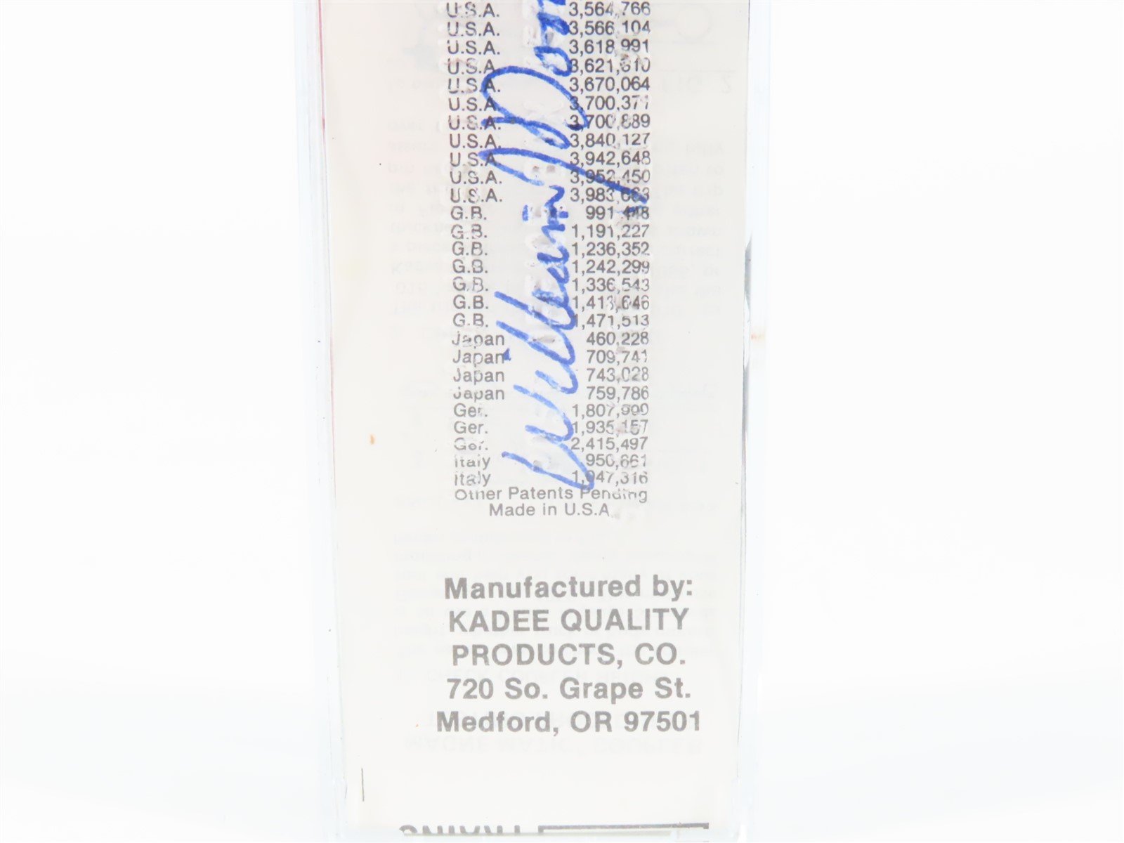 N Scale Kadee Micro Trains MTL BSL 10th Ann. Caboose -William Doovas Signed