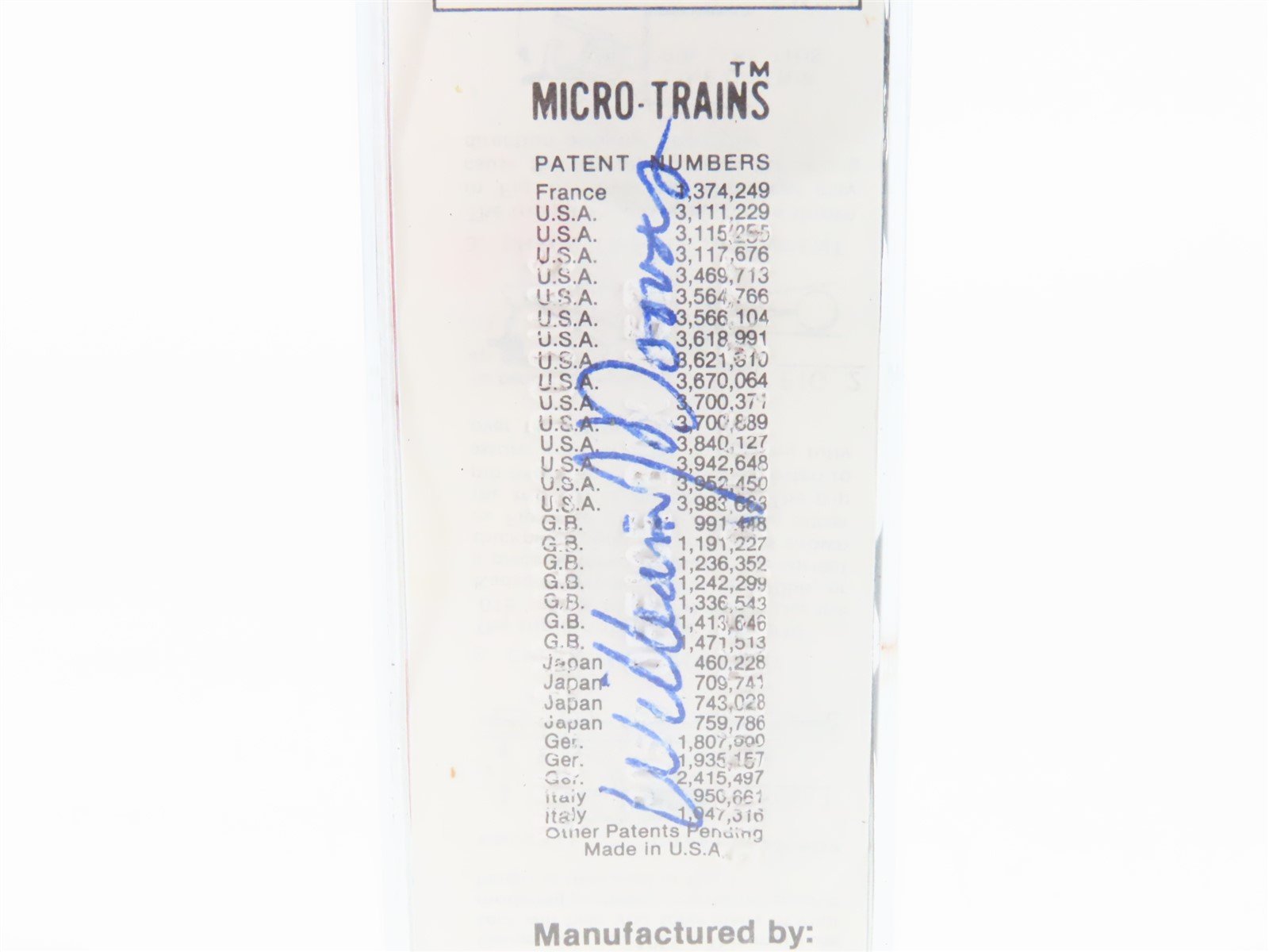 N Scale Kadee Micro Trains MTL BSL 10th Ann. Caboose -William Doovas Signed