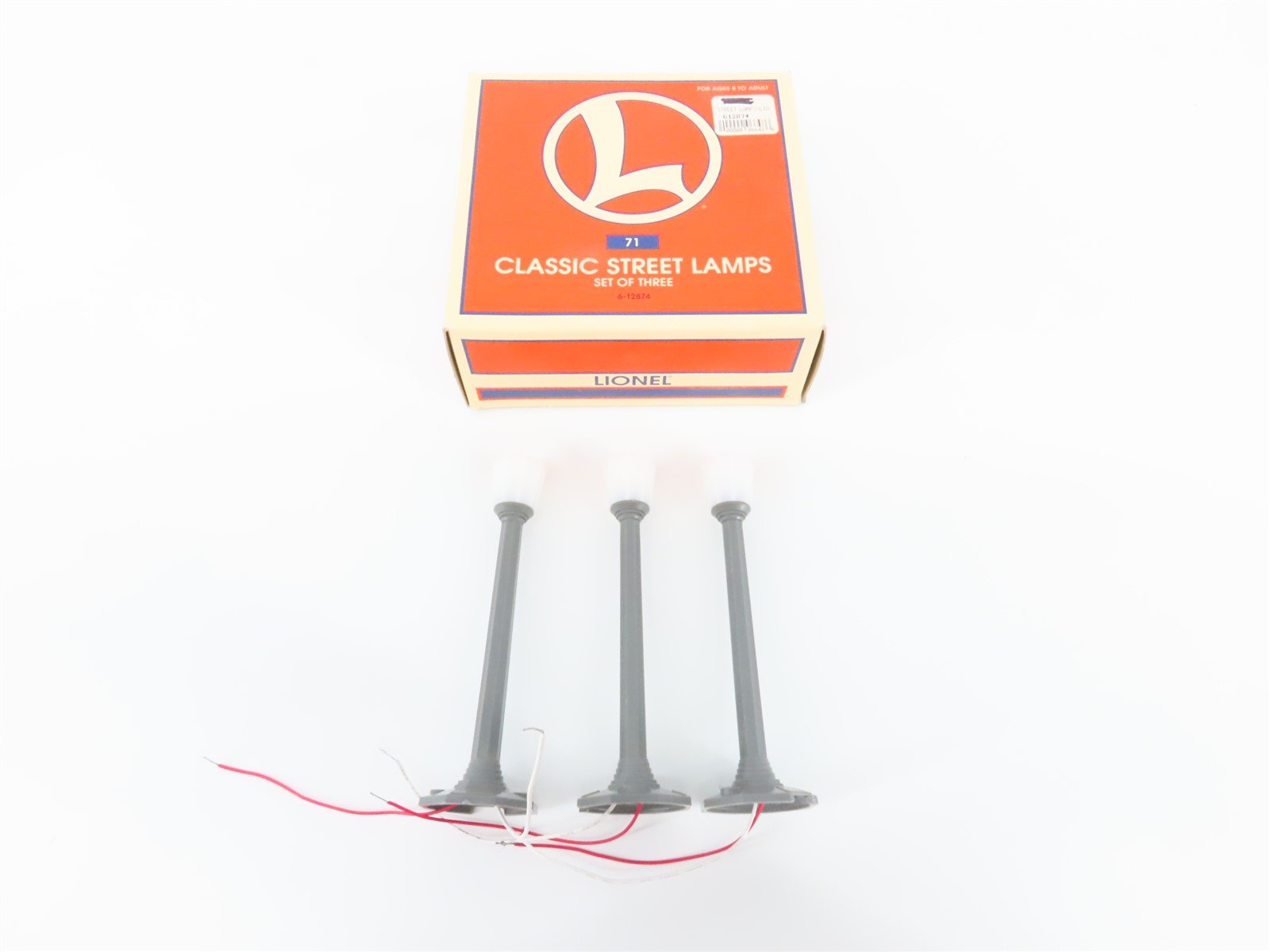 O 1/48 Scale Lionel 6-12874 Classic Street Lamps - Set of 3