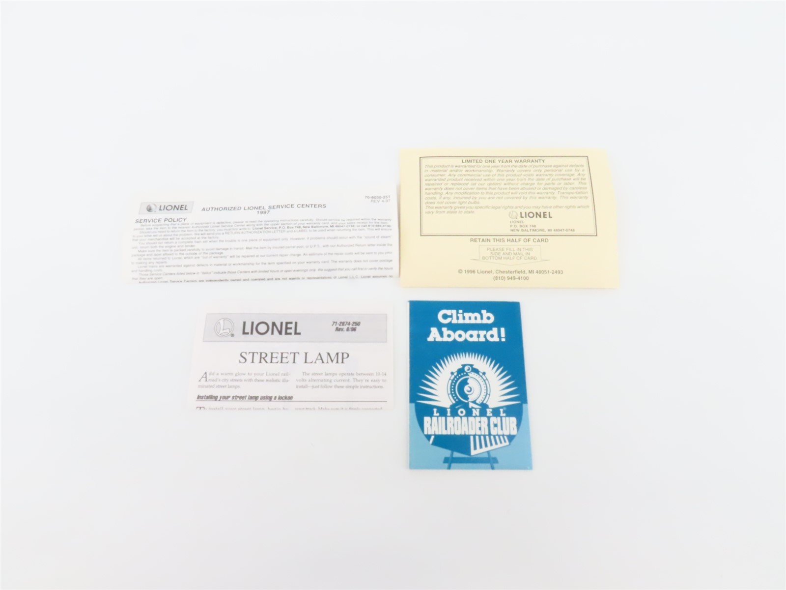 O 1/48 Scale Lionel 6-12874 Classic Street Lamps - Set of 3