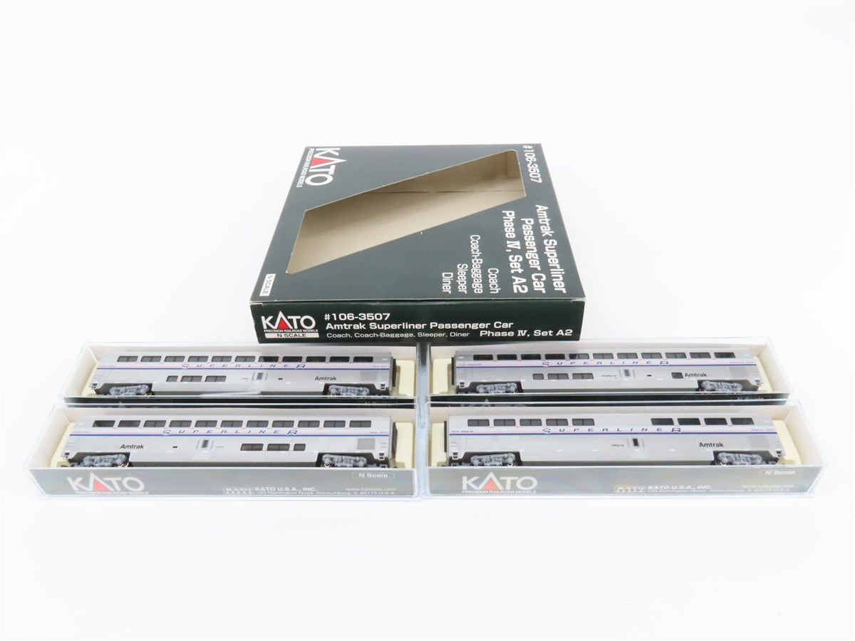 N Scale KATO #106-3507 Amtrak Superliner Phase IV Passenger 4-Car Set A2