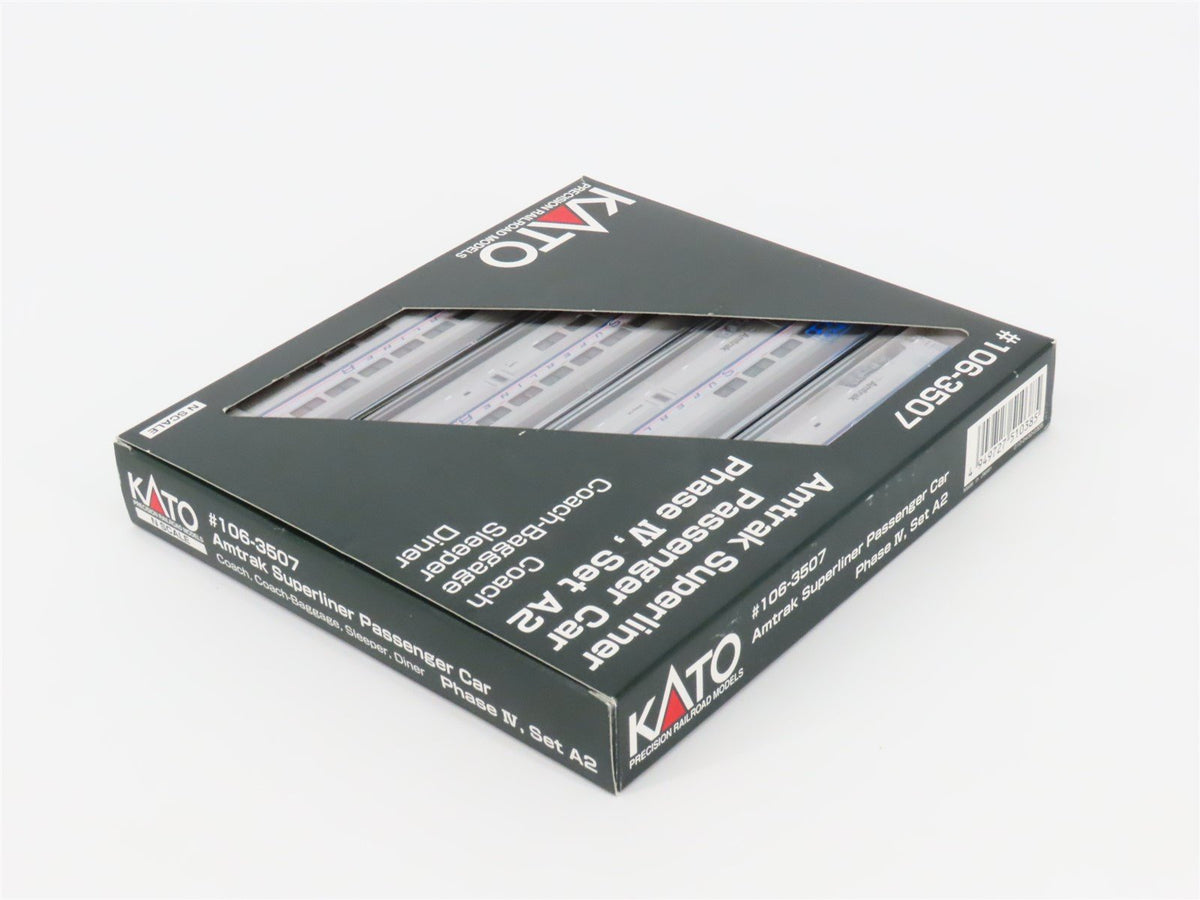 N Scale KATO #106-3507 Amtrak Superliner Phase IV Passenger 4-Car Set A2