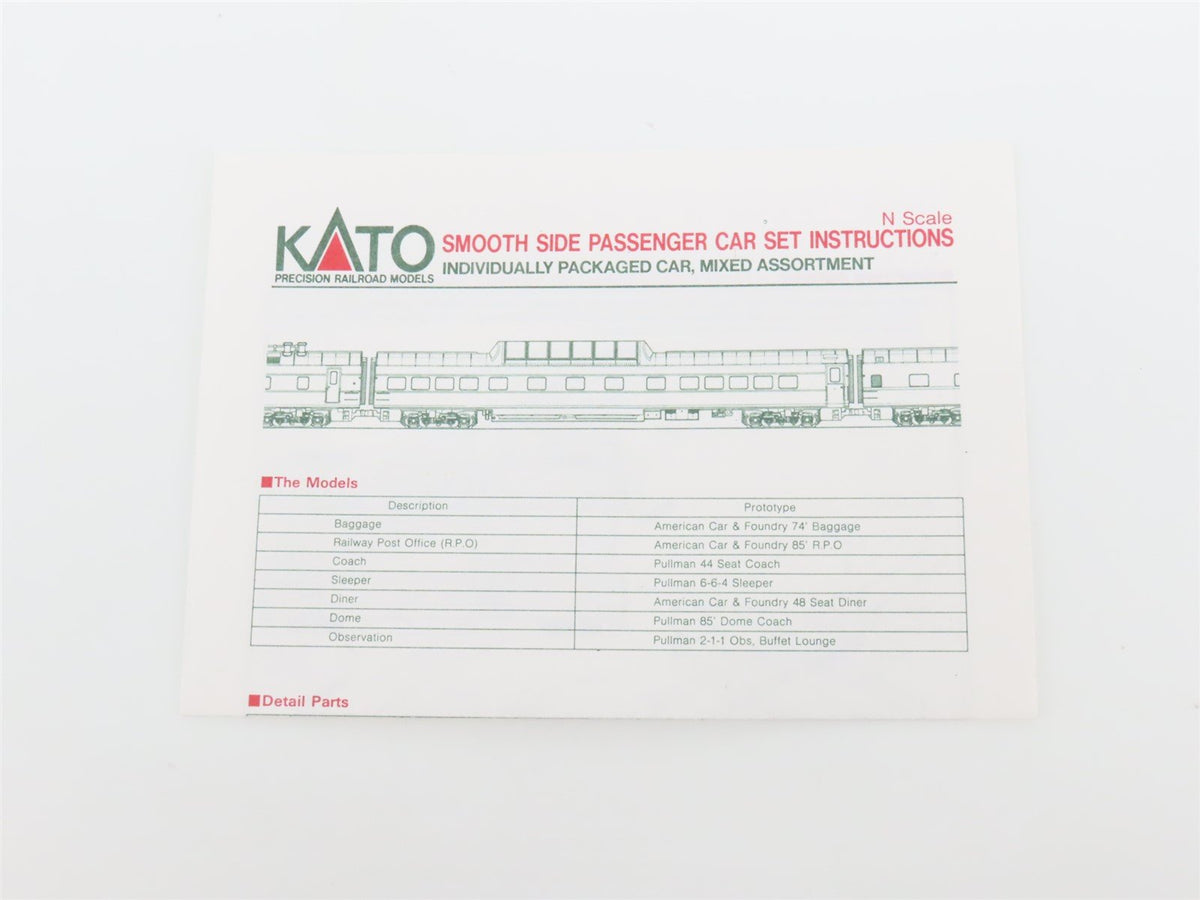 N Scale KATO #106-1201 UP Connections Smooth Side Passenger 4-Car Set C