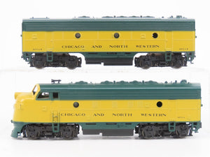 LOT of 2 HO Scale Athearn CNW Chicago Northwestern F7 A/B Diesel Locomotives