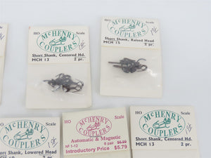 LOT of 10 HO Scale McHenry Long Shank Right Hand/Assorted Coupler Packs