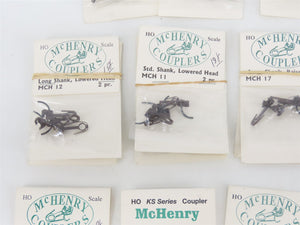 LOT of 10 HO Scale McHenry Long Shank Right Hand/Assorted Coupler Packs