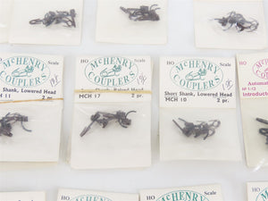 LOT of 10 HO Scale McHenry Long Shank Right Hand/Assorted Coupler Packs
