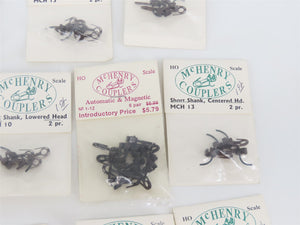 LOT of 10 HO Scale McHenry Long Shank Right Hand/Assorted Coupler Packs