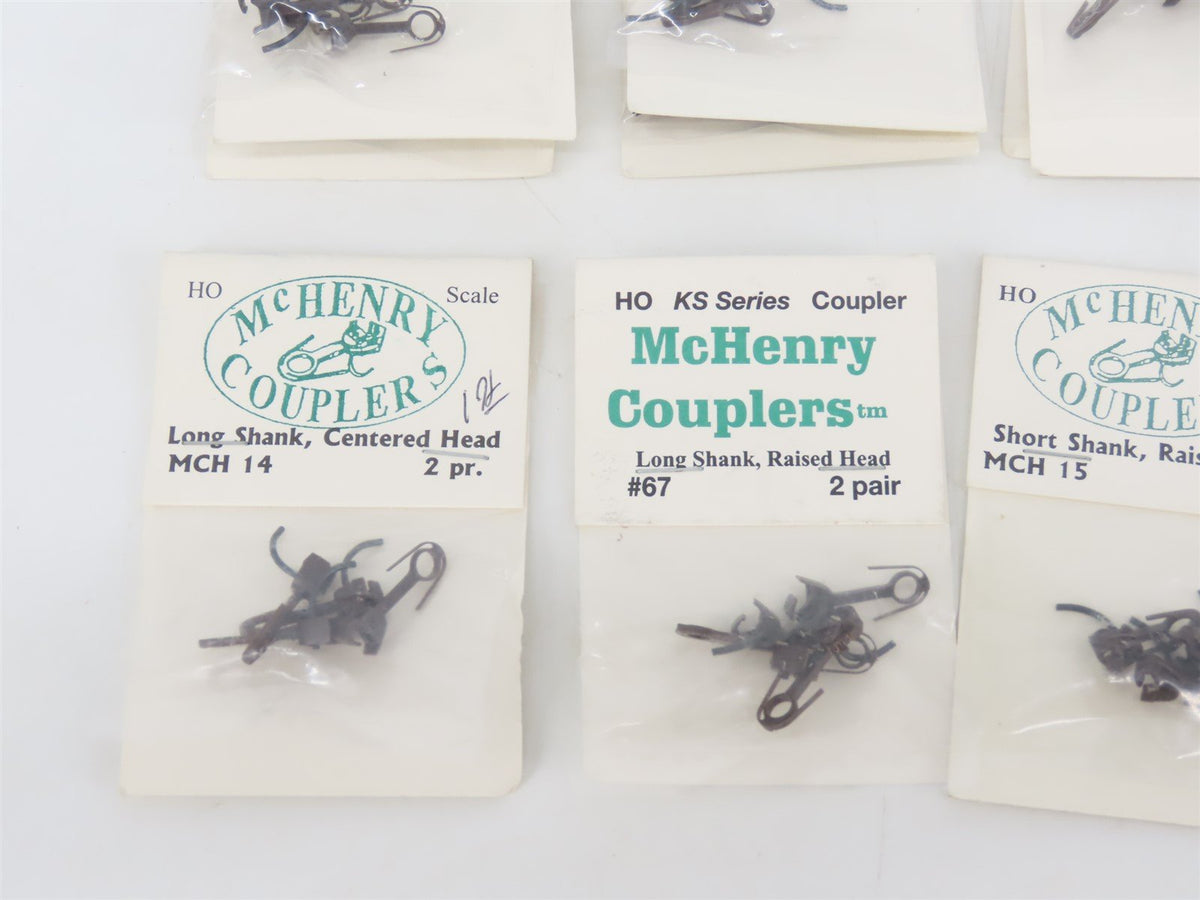 LOT of 10 HO Scale McHenry Long Shank Right Hand/Assorted Coupler Packs