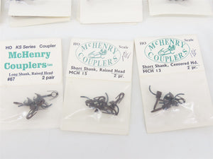LOT of 10 HO Scale McHenry Long Shank Right Hand/Assorted Coupler Packs