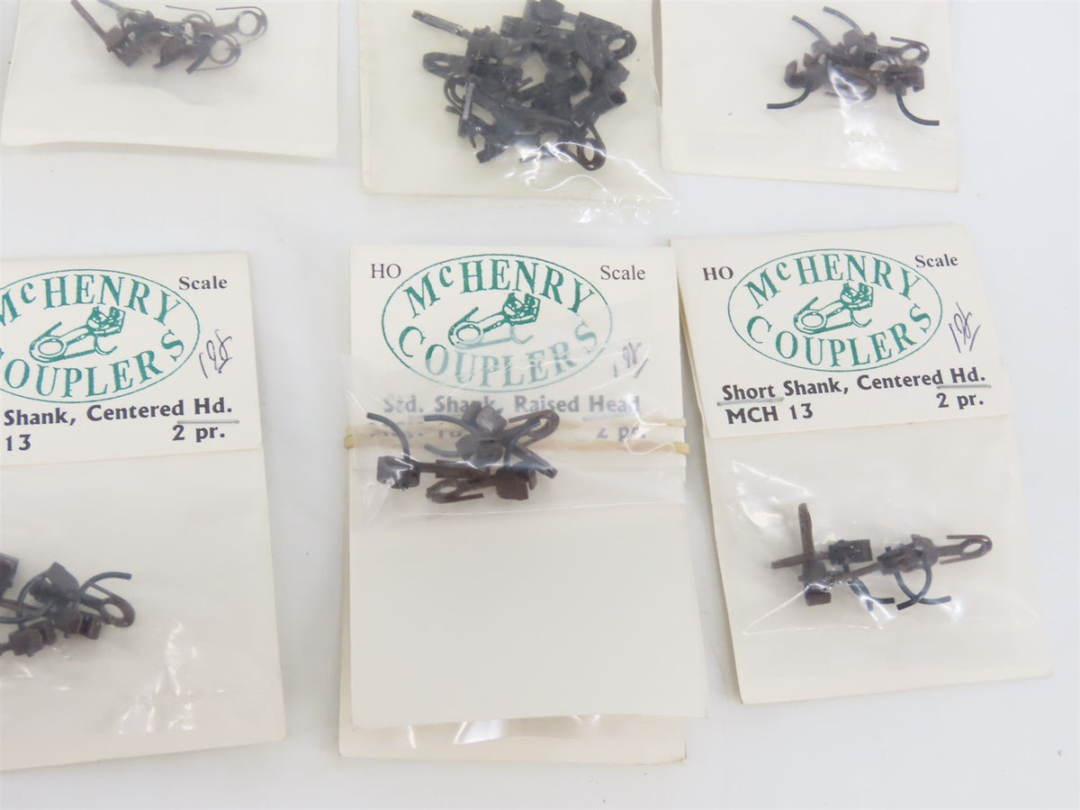 LOT of 10 HO Scale McHenry Long Shank Right Hand/Assorted Coupler Packs