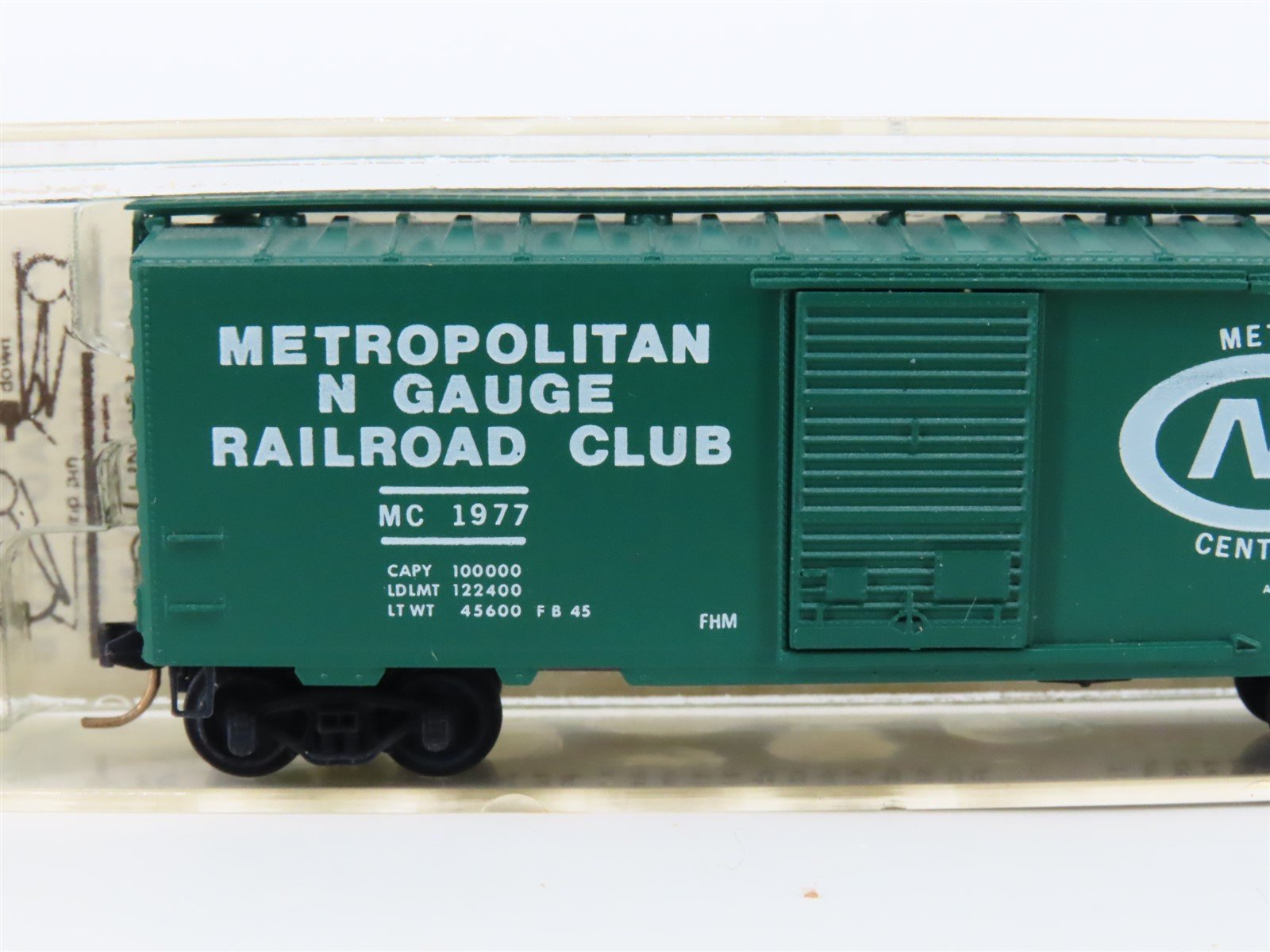 N Kadee Micro Trains MTL Special Run MC Metropolitan N Gauge RR Club Boxcar 1977