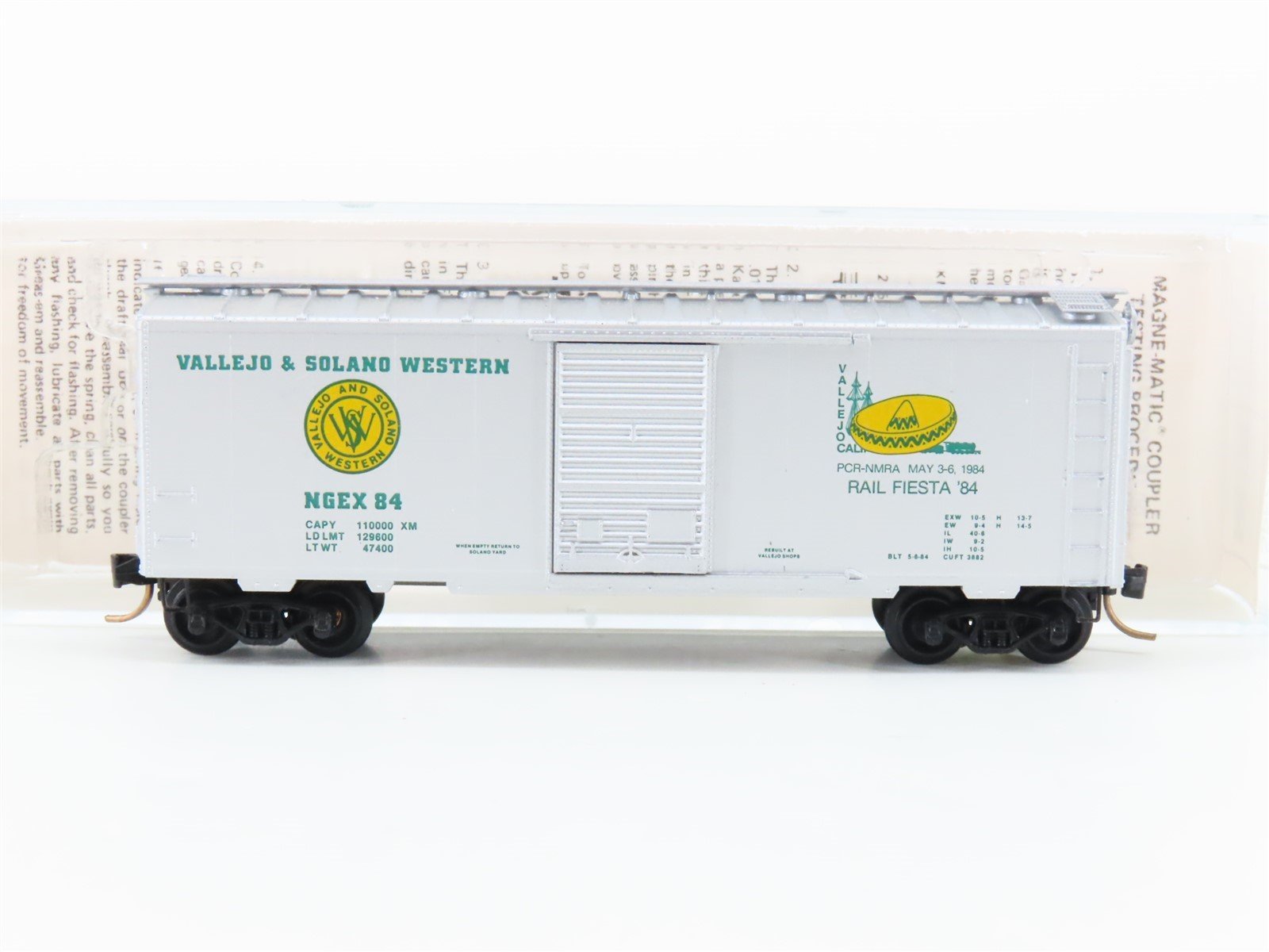 N Kadee Micro Trains MTL Special Run V&SW NGEX PCR-NMRA Rail Fiesta 1984 Boxcar