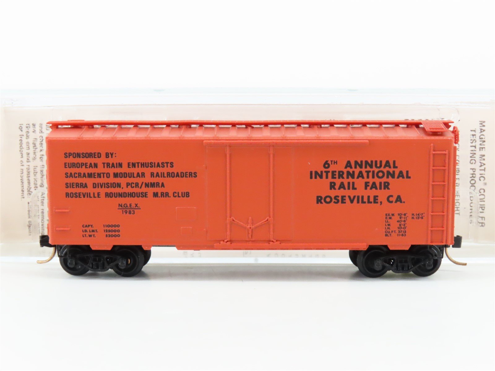 N Kadee Micro Trains MTL Special Run NGEX 6th Annual Rail Fair Roseville Boxcar