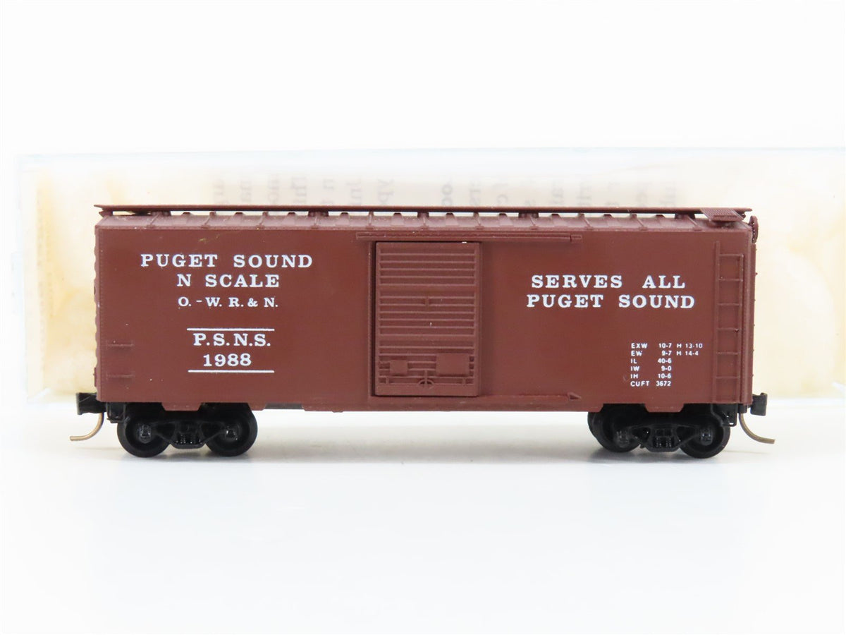 N Scale Kadee Micro Trains MTL LM-113 PSNS OWR&amp;N Puget Sound N Scale Boxcar 1988