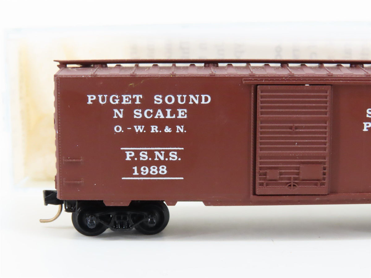 N Scale Kadee Micro Trains MTL LM-113 PSNS OWR&amp;N Puget Sound N Scale Boxcar 1988