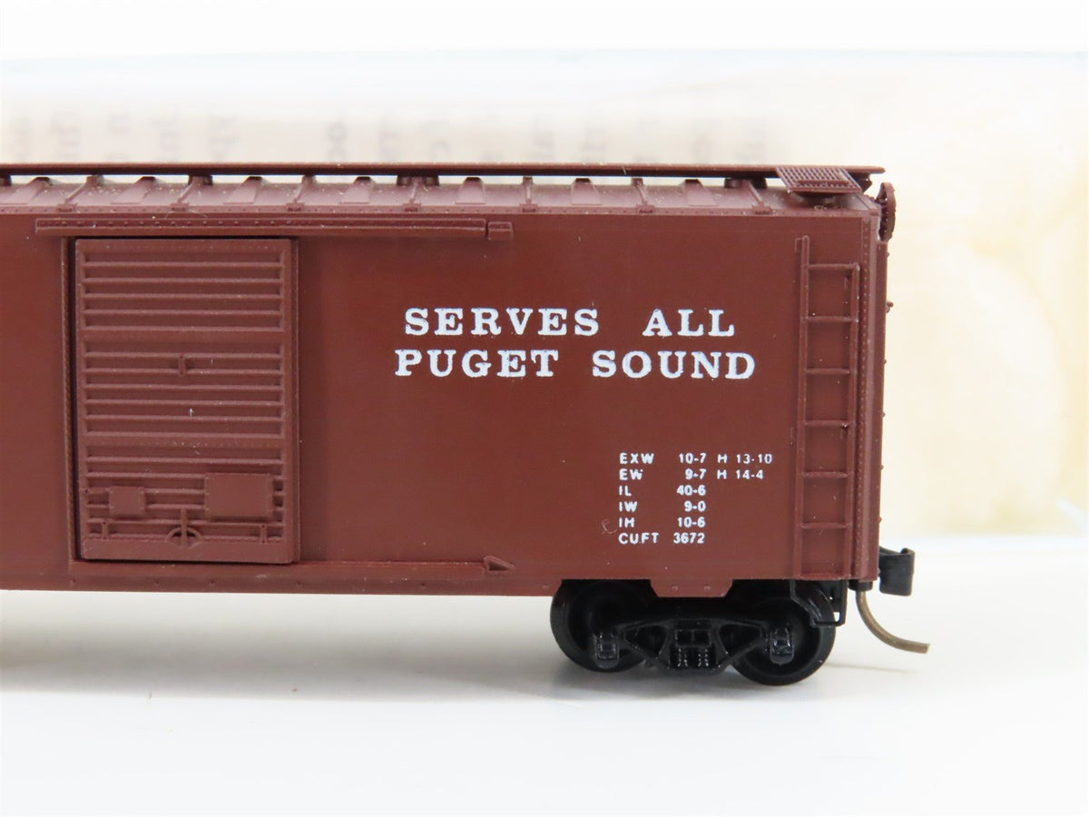 N Scale Kadee Micro Trains MTL LM-113 PSNS OWR&amp;N Puget Sound N Scale Boxcar 1988