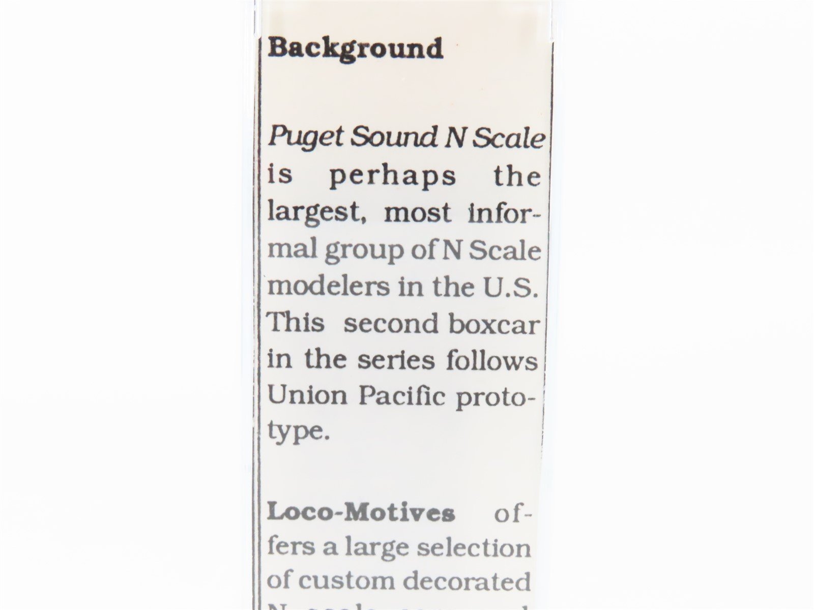 N Scale Kadee Micro Trains MTL LM-113 PSNS OWR&N Puget Sound N Scale Boxcar 1988