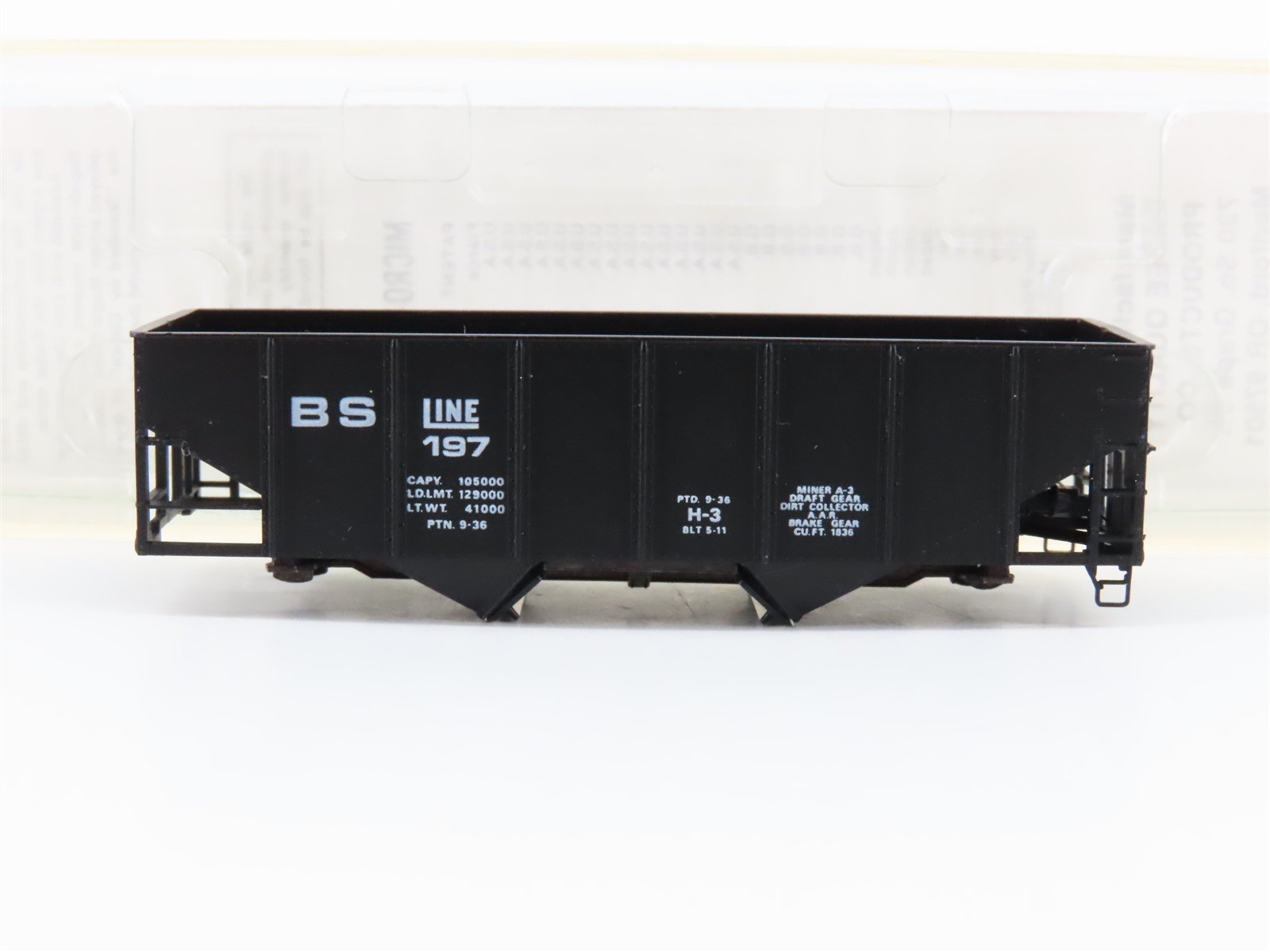 N Scale Kadee Micro Trains MTL Special Run BS Line 2 Bay Hopper 197